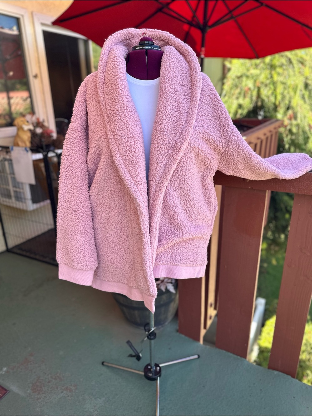 Simply Vera Cozy Sherpa Cottagecore Jacket - Pink